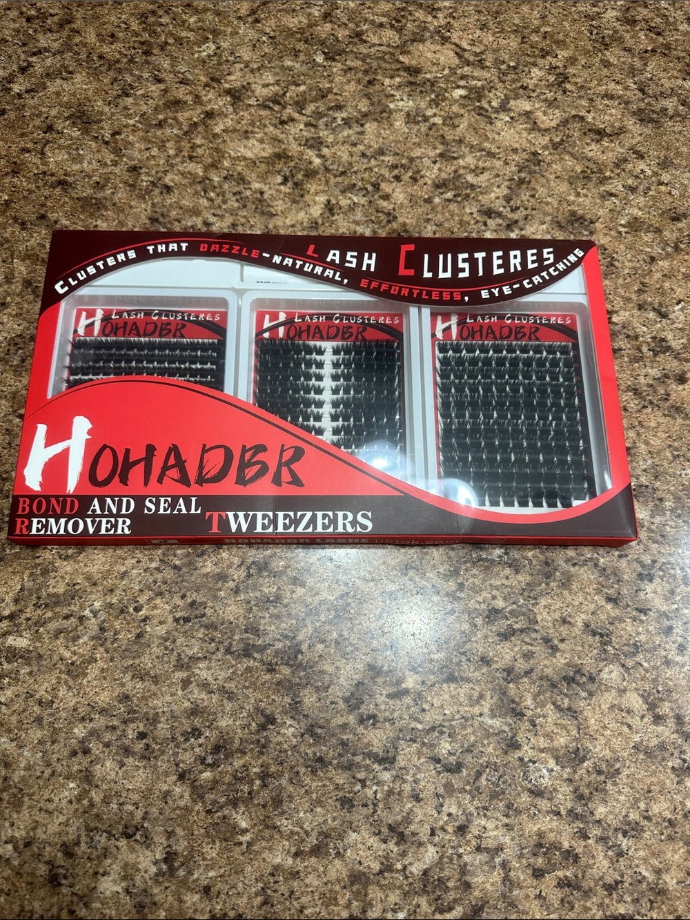 NWT HOHADBR Lash Clusters Tweezer Bond & Seal Remover Set